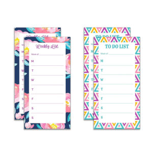 To Do List Notepad Set Of 4 Weekly To Do List Magnet Notepad 4in X 9
