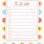 To Do List Paper On The Flower Design Background Motivational