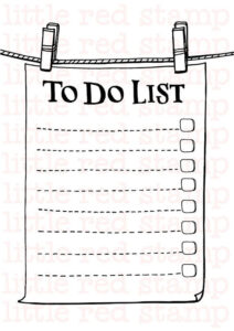 To Do List Printable Page A4 Paper Note Pinch By LittleRedStamp To Do