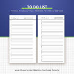 To Do List Printable To Do List Inserts Personal Size Notepad