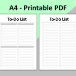 To Do List Printable To Do List Planner For Filofax A4 A4