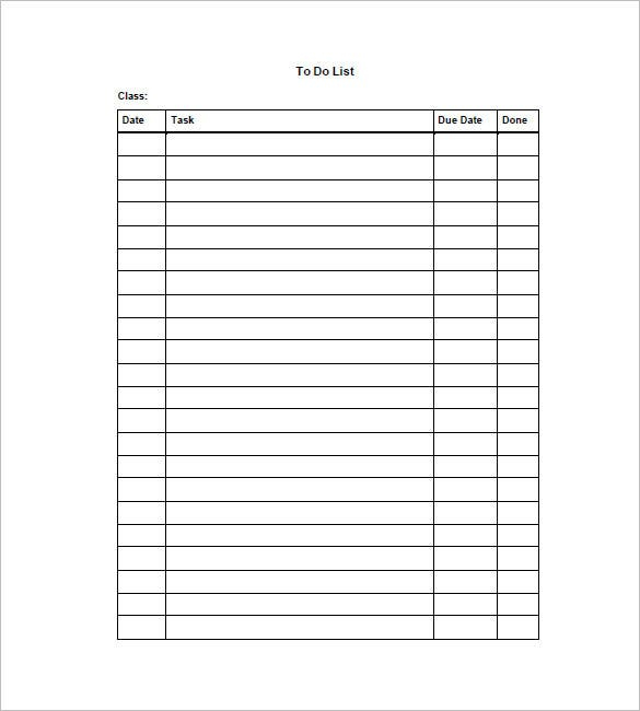 To Do List Template 12 Free Sample Example Format Download Free 