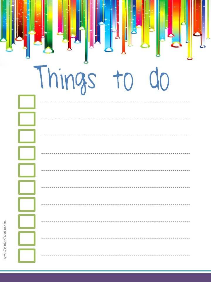 Sample Of To Do List Template