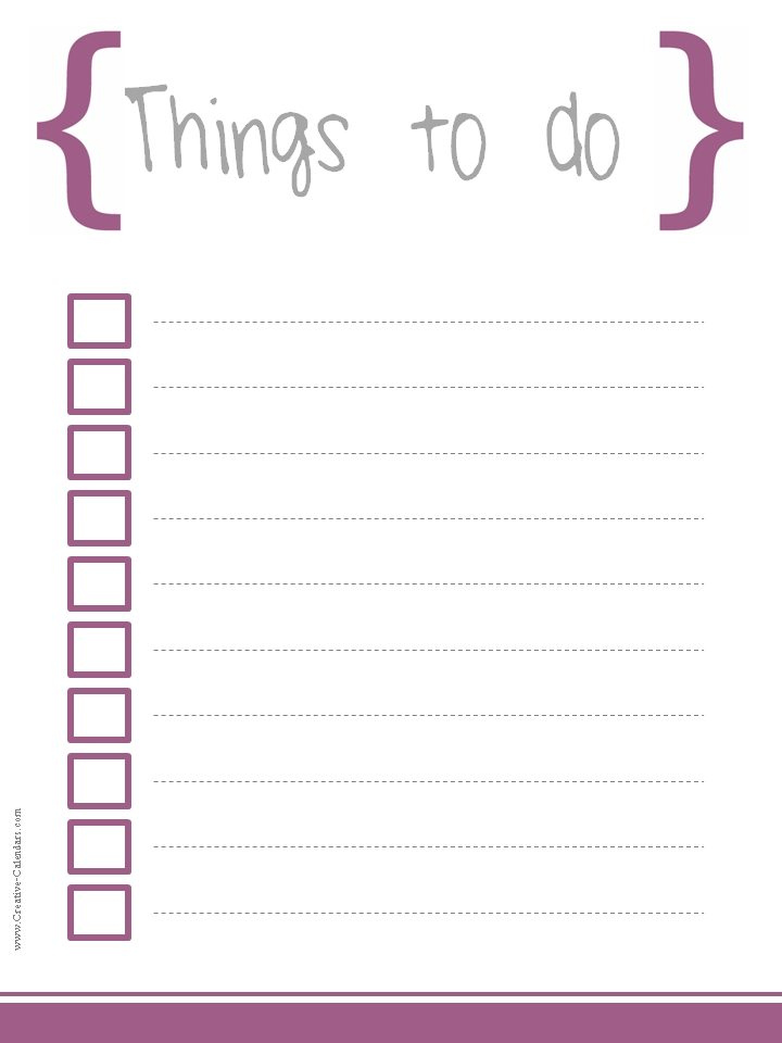 To Do List Template