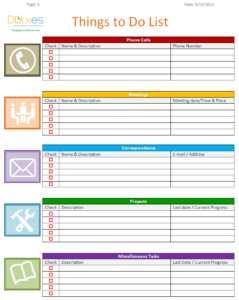 To Do List Template Business Version Dotxes