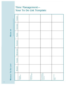 To Do List Template Free Word Templates