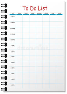 To Do List Timetable Stock Vector Illustration Of Notepad 16280627