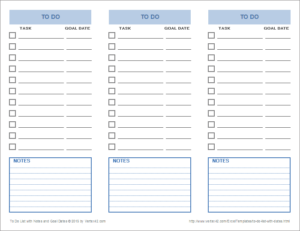 To Do List With Goal Dates Free To Do List To Do Lists Printable