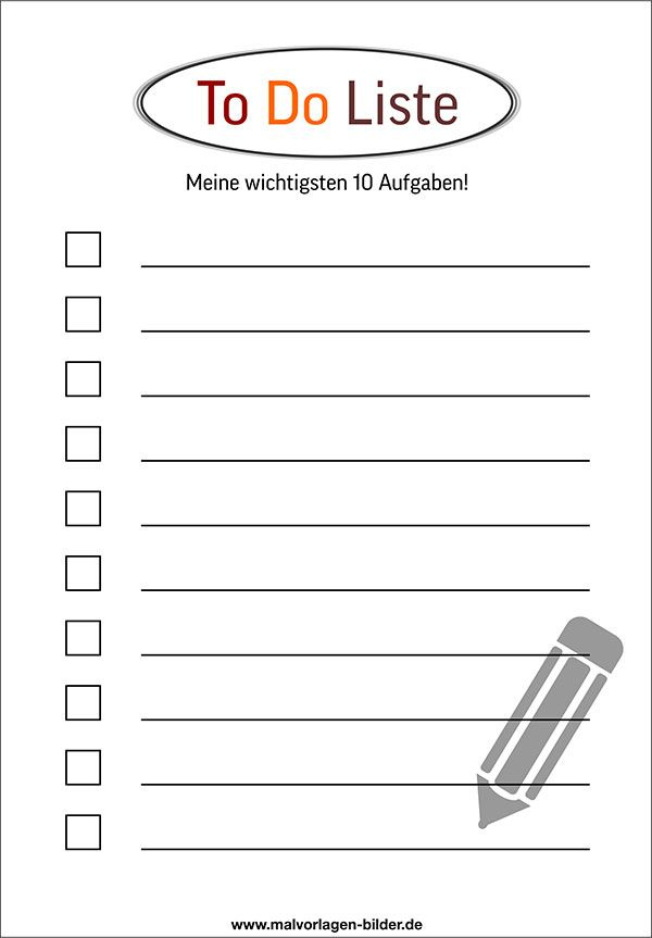 To Do Liste Als PDF Vorlage Zum Gratis Download To Do Liste Vorlage 
