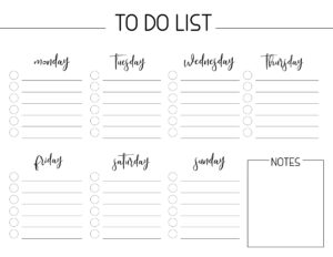 Weekly Free Printable To Do List Paper Trail Design