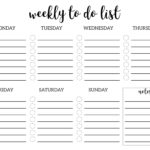 Weekly To Do List Printable Checklist Template Paper Trail Design