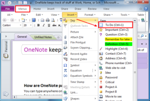 Where Is To Do List In Microsoft OneNote 2010 2013 2016 2019 And 365