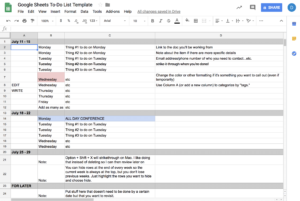 Why Google Sheets Should Be Your To Do List