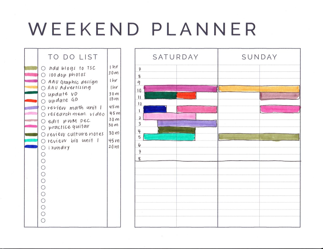 Wingardium Leviosa Weekend Planner Printable How To Use First Write 