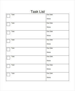 Work To Do List Template 6 Free Word Excel PDF Document Downloads