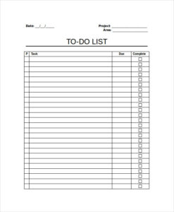 Work To Do List Template 6 Free Word Excel PDF Document Downloads