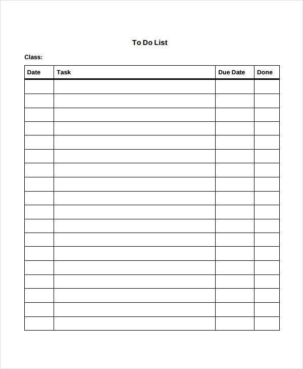 Work To Do List Template 6 Free Word Excel PDF Document Downloads 