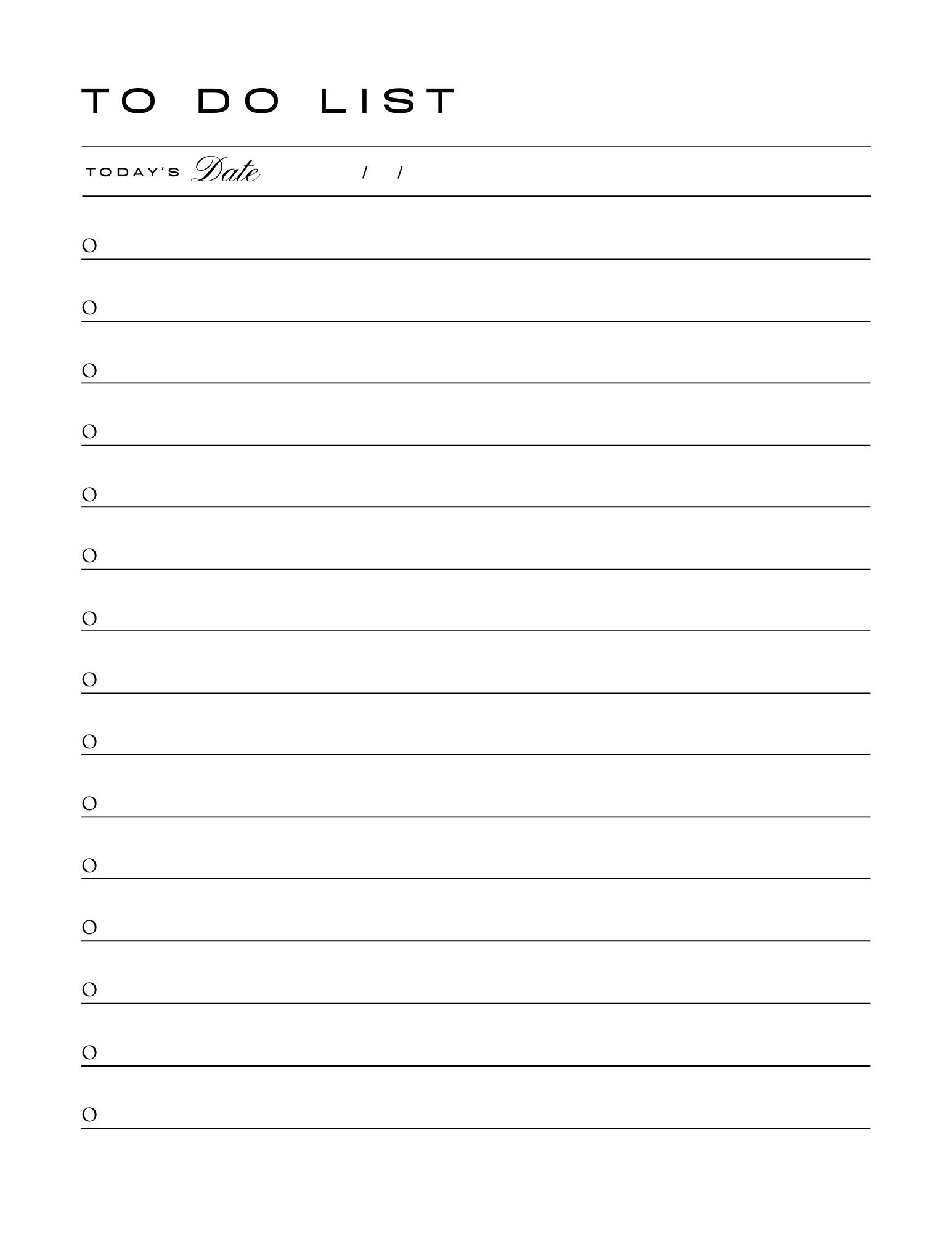 Minimalist Printable To Do List Bundle